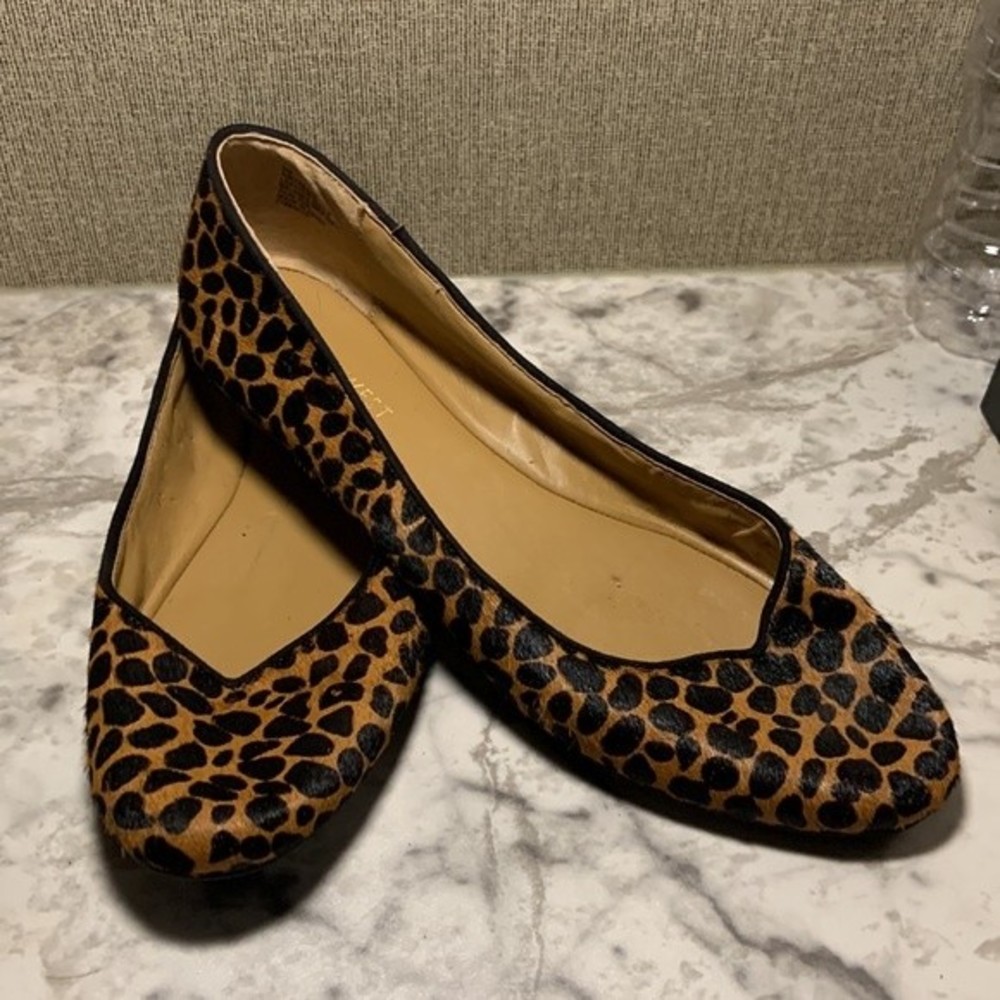 Nine West Leopard leather flats